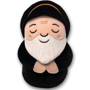 Front image of the Saint Charbel plushie