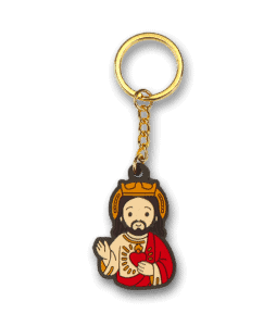 Front image of the Jesus keychain