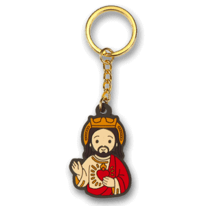 Front image of the Jesus keychain