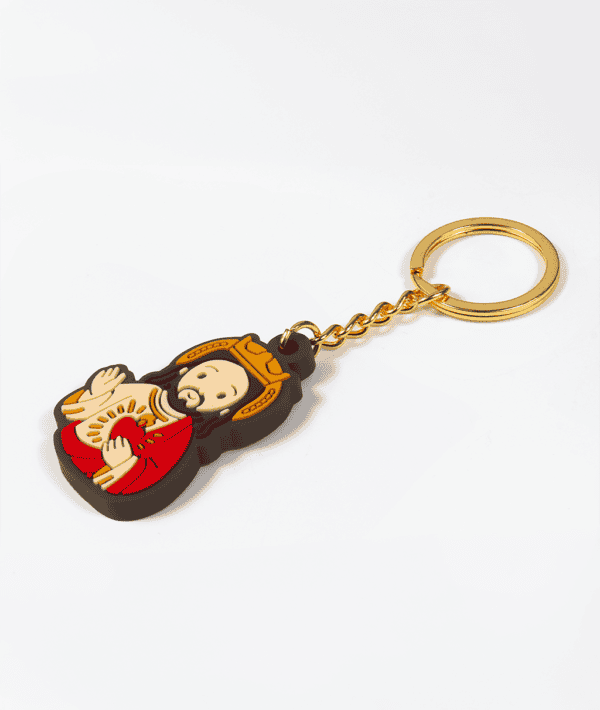 Side view of Jesus keychain
