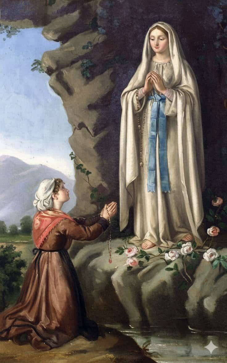 Painting of Our Lady of Lourdes