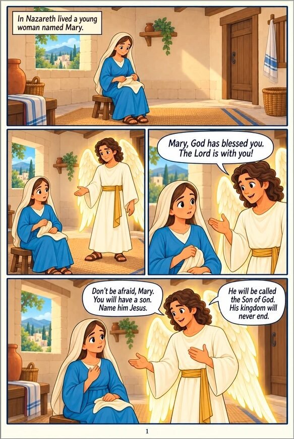 Mary digital Bible comic